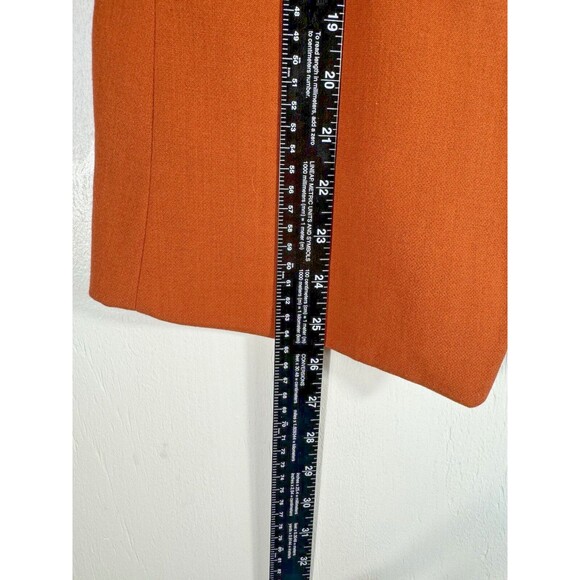 The Limited Rust Orange 1 Button Blazer Suit Jacket Women's size L Zipper Pocket - Picture 7 of 9